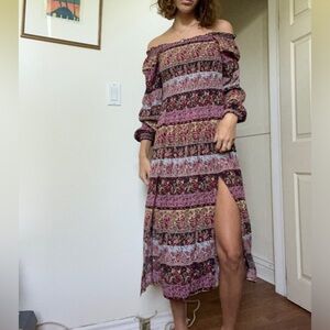 Floral pattern midi dress